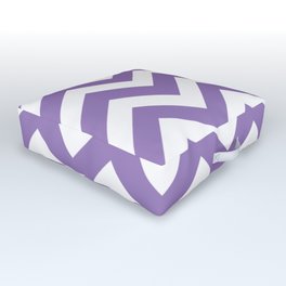 Purple mountain majesty - violet color - Zigzag Chevron Pattern Outdoor Floor Cushion