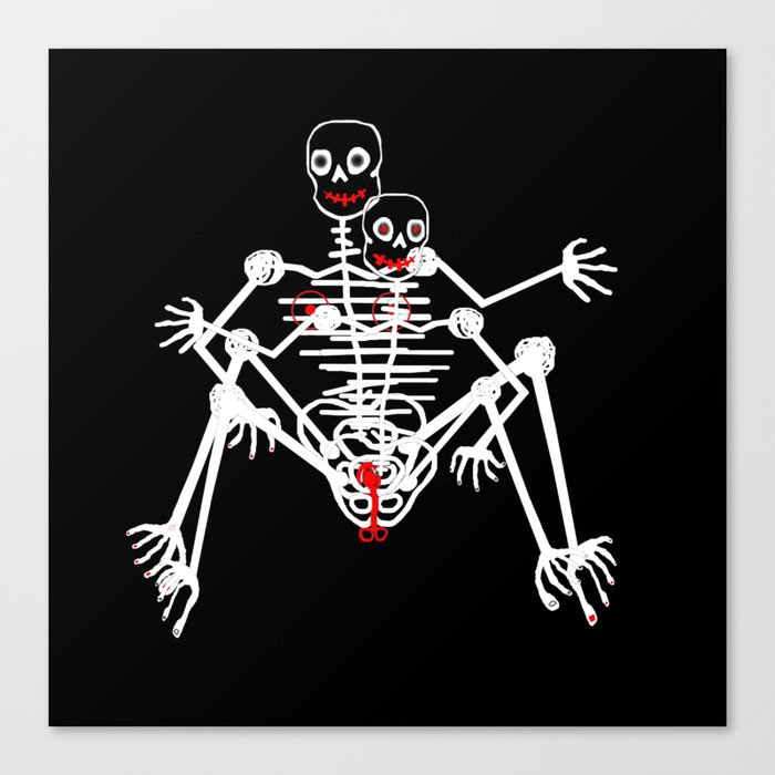 Sex Skeleton Canvas Print by Zia Society6 image