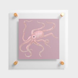 Pink Octopus Art Design Floating Acrylic Print