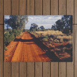 Australia Photography - Remote Road Going Through Australia Outdoor Rug