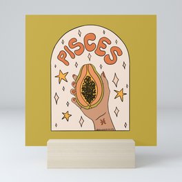 Pisces Papaya Mini Art Print