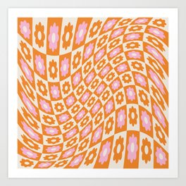 Groovy Twist Pattern Art Print