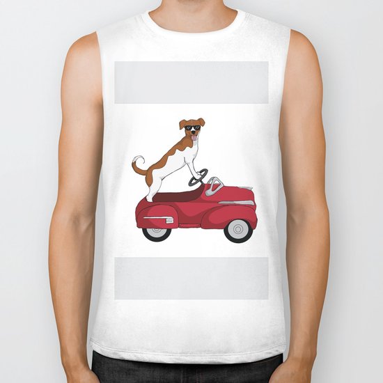 Driving Dog Biker Tank
