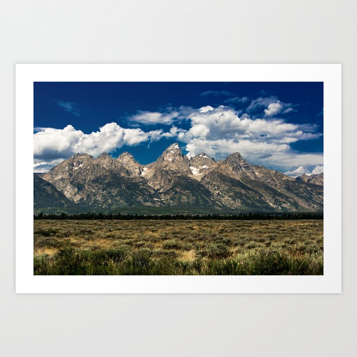 The Grand Tetons - Summer Mountains Art Print