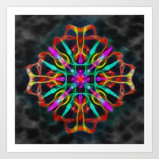 Vibrant shield decoration Art Print