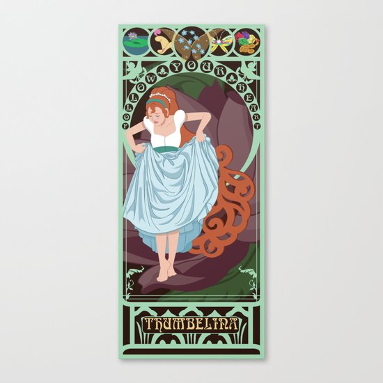 Thumbelina Nouveau - Thumbelina Canvas Print