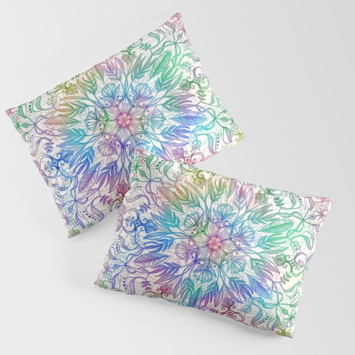 Nature Mandala in Rainbow Hues Pillow Sham