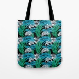 Diamon Emerald and Aquamarine Palm Leaves  Tote Bag