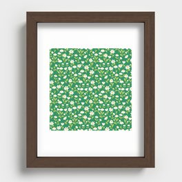 Daisies - Scout Green Recessed Framed Print