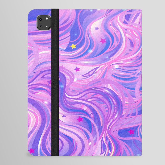 Pink & Purple Waves in the Stars iPad Folio Case