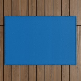 EGYPTIAN BLUE SOLID COLOR. Plain Bold Blue Outdoor Rug