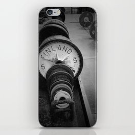 vintage weight lifting plates iPhone Skin