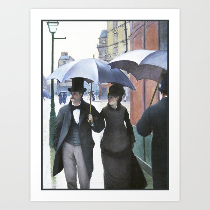 Paris Street, Rainy Day by Caillebotte Art Print