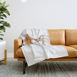 Low Poly White-tailed Deer Throw Blanket