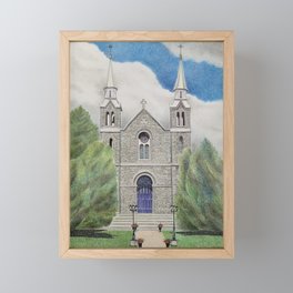 Église catholique Saint-Raphaël-l'Archange à l'Île-Bizard Framed Mini Art Print