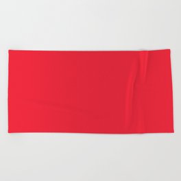 Monarda Red Beach Towel