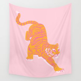 Year of the Tiger - Pink/Orange Wall Tapestry