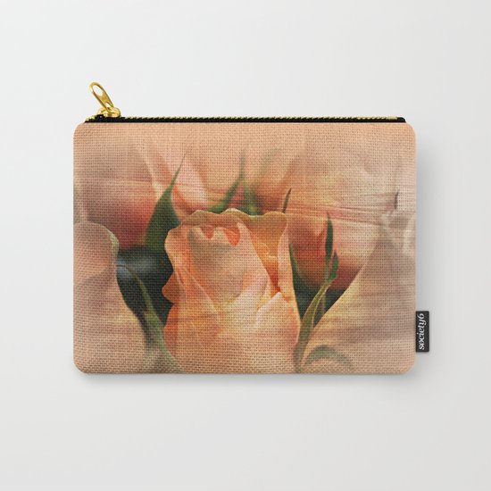 Hazy Apricot Beauty Rose Abstract Carry-All Pouch