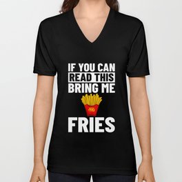 French Fries Fryer Cutter Recipe Oven V Neck T Shirt