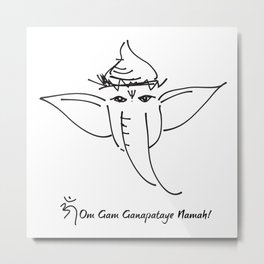 Ganesha, the Remover of Obstacles Metal Print