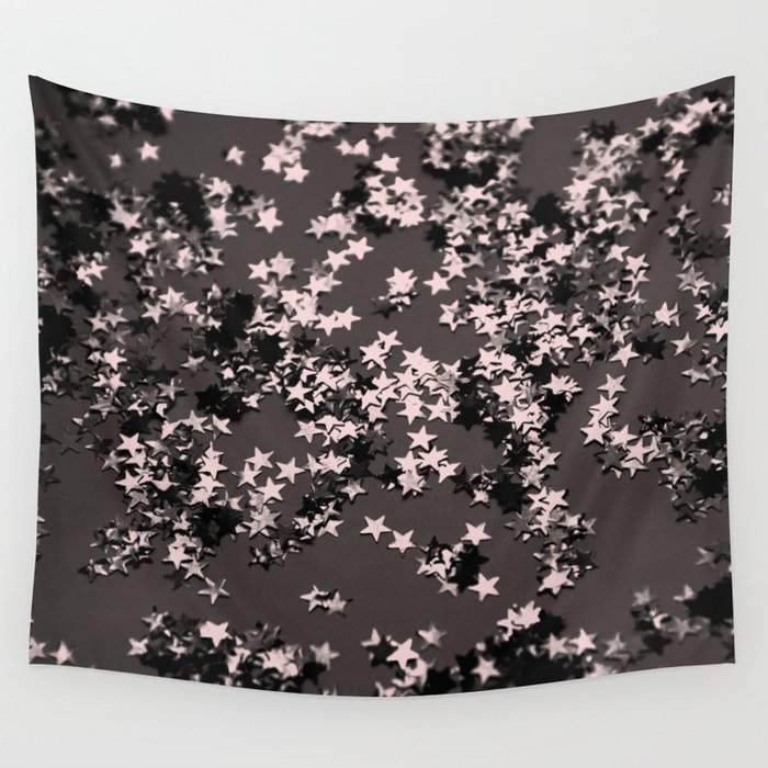 Blush Glitter Stars #2 (Faux Glitter) #shiny #decor #art #society6 Wall Tapestry