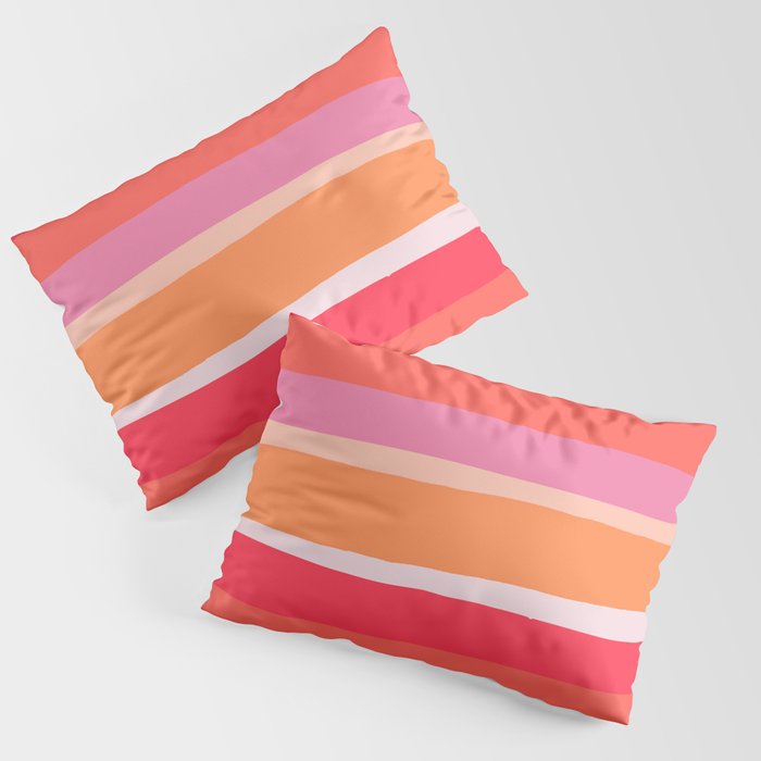 rosalita, warm sunset stripes Pillow Sham