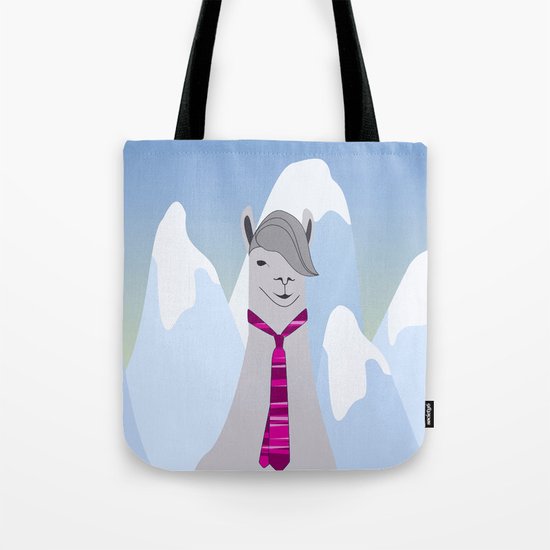 Lama Hipster Design Tote Bag