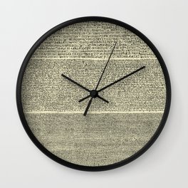 The Rosetta Stone // Parchment Wall Clock
