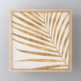 Metallic Gold Palm Leaf Framed Mini Art Print
