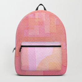 Pink and golden city watercolor Backpack