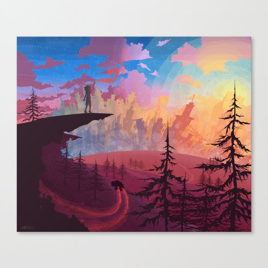 Let's Get Out Of This Country Canvas Print