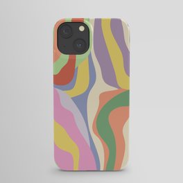 Retro Colorful Swirl Pattern iPhone Case