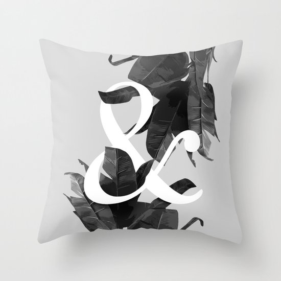 Botanical Ampersand Throw Pillow