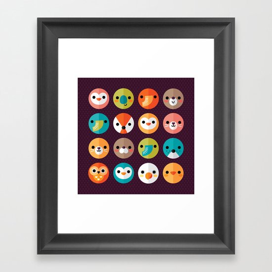 SMILEY FACES Framed Art Print