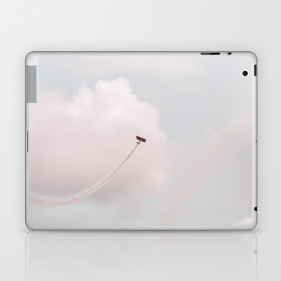 Vintage Airplane and Fluffy Clouds Laptop & iPad Skin