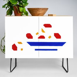 Bart van der Leck Stilleven (bakje met appels) Credenza