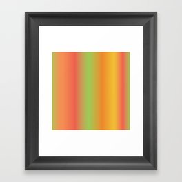 Yellow, Red, Orange, Green, Gradient Framed Art Print