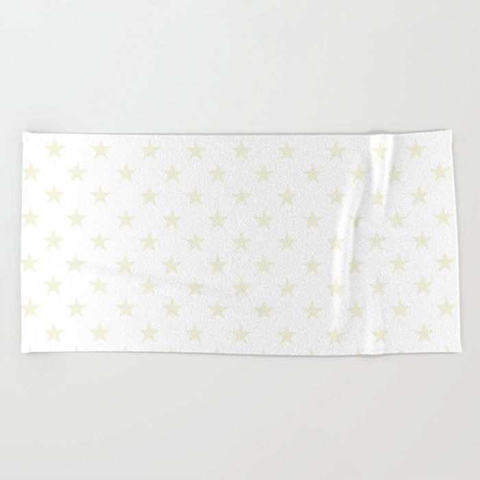 Stars (Beige/White) Beach Towel