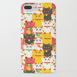 Maneki Neko Japanese Lucky Cat Pattern iPhone Case