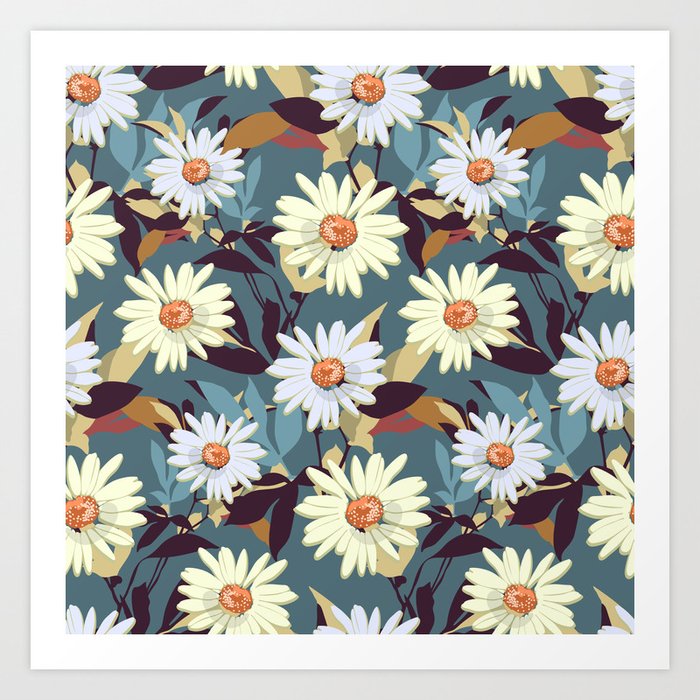 Spring Floral Pattern 149 Art Print