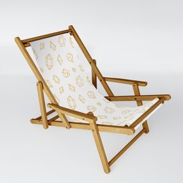 Mustard Gems Pattern Sling Chair