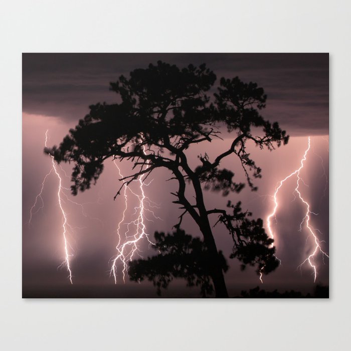 Four Strikes - Lightning Canvas Print