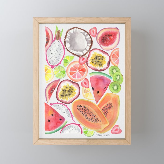 Fruit Slices Framed Mini Art Print