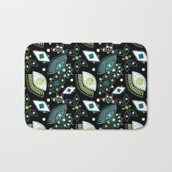 Ethnic pattern . Eyes . Bath Mat