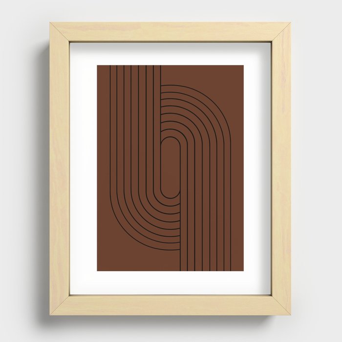 Oval Lines Abstract XXVI Recessed Framed Print