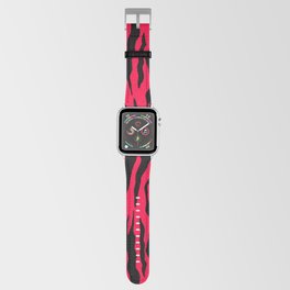 Neon Red Tiger Pattern Apple Watch Band