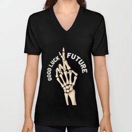 Fingers Crossed V Neck T Shirt