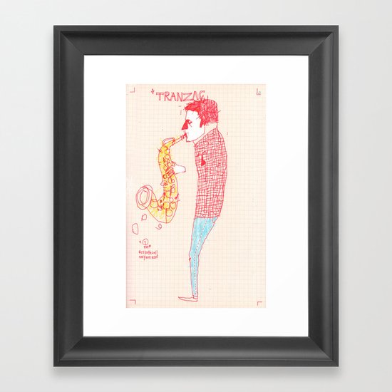 Jazz Musician Framed Art Print