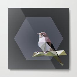 Spotted flycatcher Metal Print | Vector, Nature, Animal, Illustration 