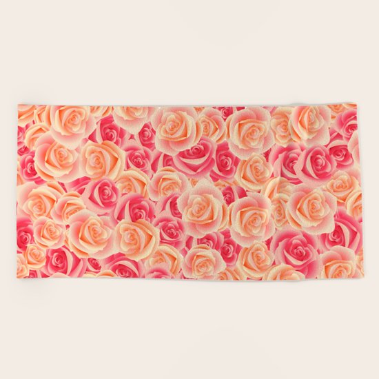 Rose Garden Beach Towel